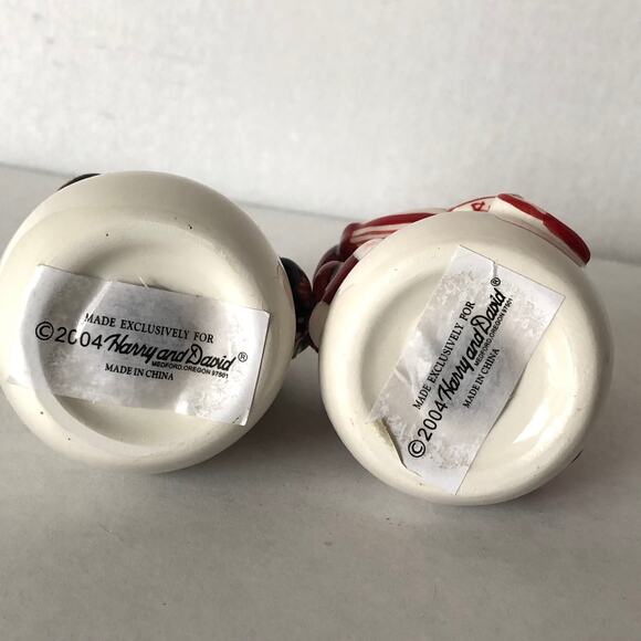 Harry and David Salt and Pepper Shakers 2004 Christmas Snowmen NEW - Picture 6 of 11
